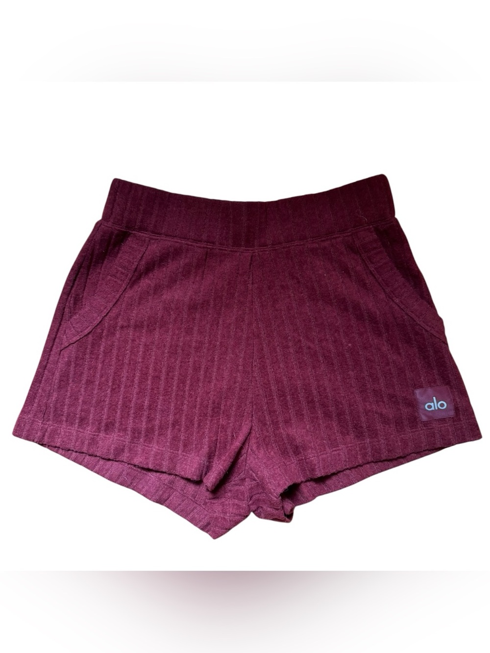 Alo Yoga Ribbed Velour Lounge Shorts - S 🤎🍷
